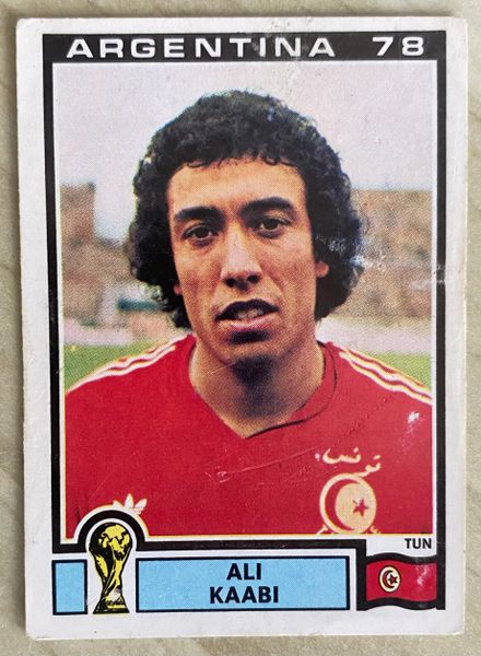 1978 ARGENTINA WORLD CUP PANINI ORIGINAL UNUSED STICKER ALI KAABI TUNISIA 158