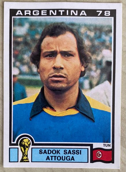 1978 ARGENTINA WORLD CUP PANINI ORIGINAL UNUSED STICKER SADOK SASSI ATTOUGA TUNISIA 153