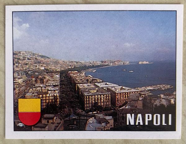 1990 ITALY WORLD CUP PANINI ORIGINAL UNUSED STICKER HOST CITY NAPOLI 14