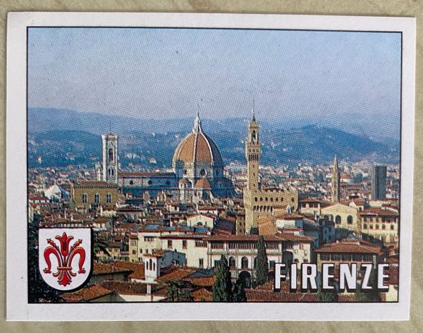 1990 ITALY WORLD CUP PANINI ORIGINAL UNUSED STICKER HOST CITY FIRENZE 12