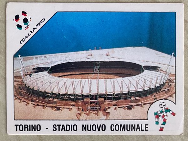 1990 ITALY WORLD CUP PANINI ORIGINAL UNUSED STICKER HOST STADIUM TORINO 18