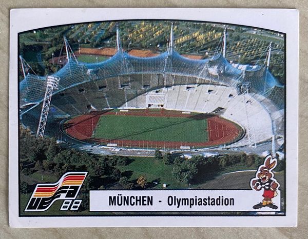 1988 PANINI EURO 88 ORIGINAL UNUSED STICKER HOST STADIUM OLYMPIASTADION MUNCHEN 22
