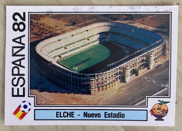 1982 SPAIN ESPANA 82 WORLD CUP PANINI ORIGINAL UNUSED STICKER HOST STADIUM NUEVO ELCHE 26