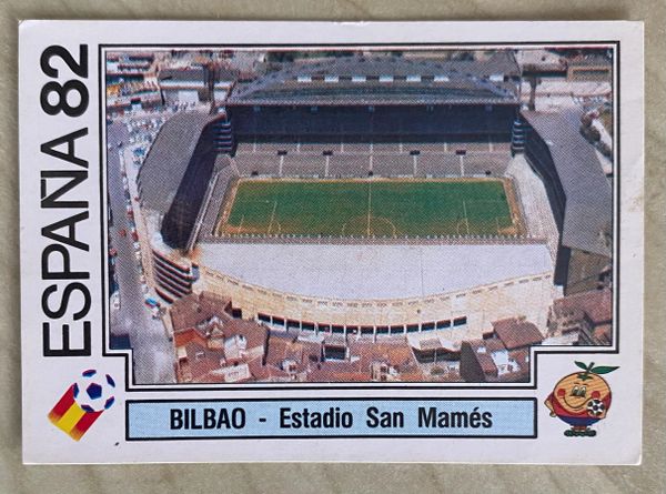 1982 SPAIN ESPANA 82 WORLD CUP PANINI ORIGINAL UNUSED STICKER HOST STADIUM SAN MAMES BILBAO 31
