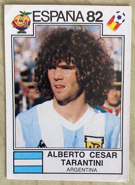 1982 SPAIN ESPANA 82 WORLD CUP PANINI ORIGINAL UNUSED STICKER ALBERTO CESAR TARANTINI ARGENTINA 172