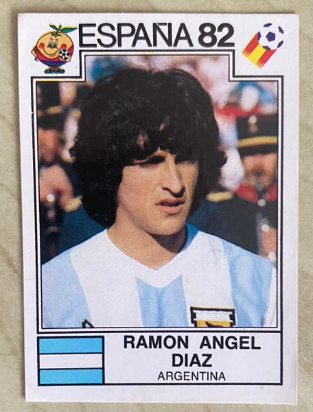 1982 SPAIN ESPANA 82 WORLD CUP PANINI ORIGINAL UNUSED STICKER RAMON ANGEL DIAZ ARGENTINA 179
