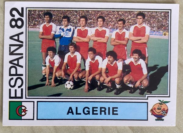 1982 ESPANA WORLD CUP PANINI ORIGINAL UNUSED STICKER ALGERIA TEAM GROUP 101
