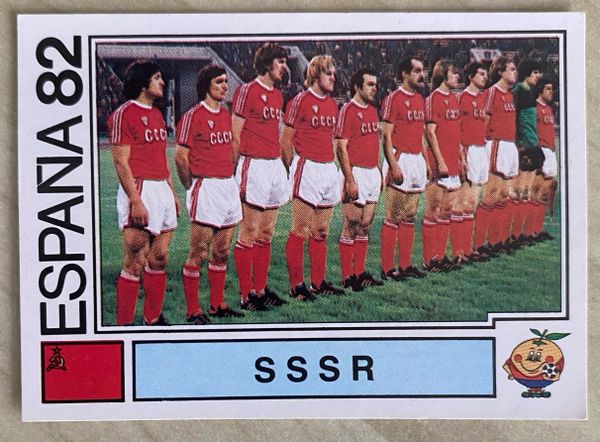 1982 ESPANA WORLD CUP PANINI ORIGINAL UNUSED STICKER SOVIET UNION TEAM GROUP 383