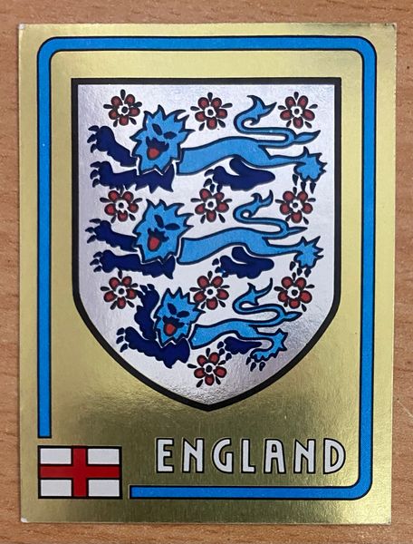 1984 PANINI EURO 84 ORIGINAL UNUSED STICKER ENGLAND BADGE 237