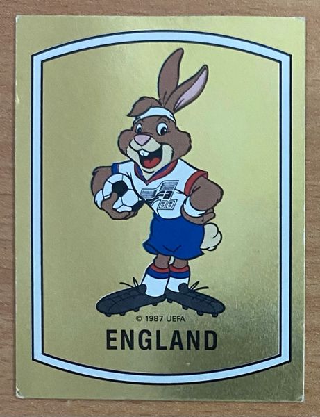 1988 PANINI EURO 88 ORIGINAL UNUSED STICKER MASCOT ENGLAND 157