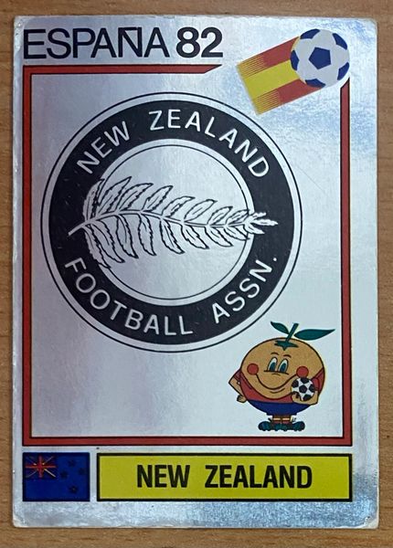 1982 ESPANA WORLD CUP PANINI ORIGINAL UNUSED STICKER NEW ZEALAND TEAM BADGE 418