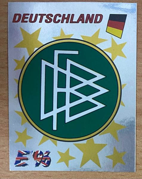 1996 PANINI EURO 96 ORIGINAL UNUSED STICKER GERMANY BADGE 195