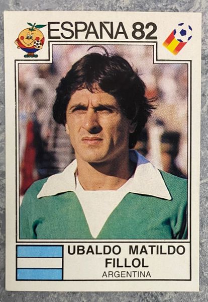 1982 SPAIN ESPANA 82 WORLD CUP PANINI ORIGINAL UNUSED STICKER UBALDO MATILDO FILLOL ARGENTINA 166