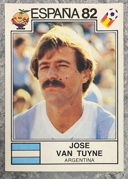 1982 SPAIN ESPANA 82 WORLD CUP PANINI ORIGINAL UNUSED STICKER JOSE VAN TUYNE ARGENTINA 169