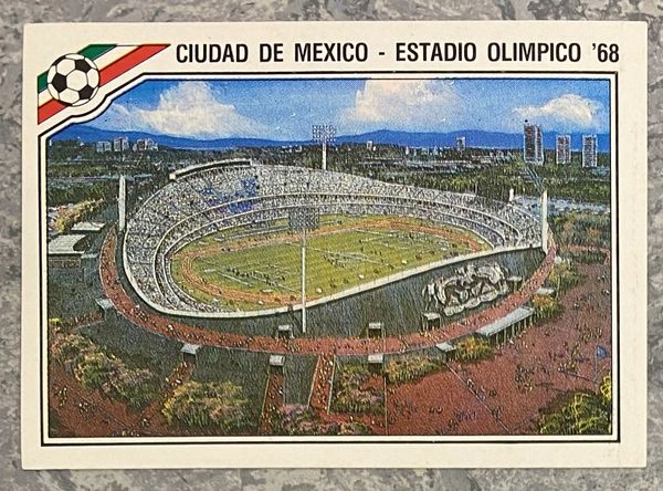 1986 MEXICO WORLD CUP PANINI ORIGINAL UNUSED STICKER HOST STADIUM MEXICO CITY OLIMPICO 68 18