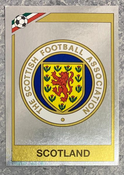 1986 MEXICO WORLD CUP PANINI ORIGINAL UNUSED STICKER SCOTLAND BADGE 328