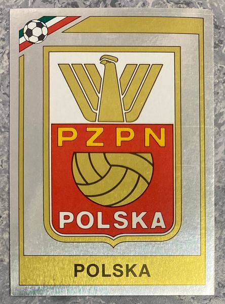 1986 MEXICO WORLD CUP PANINI ORIGINAL UNUSED STICKER POLAND BADGE 364