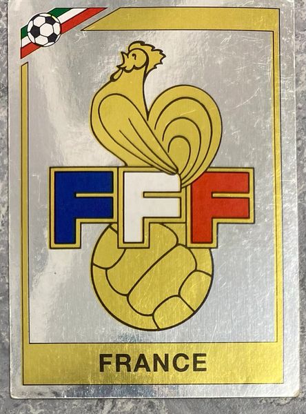 1986 MEXICO WORLD CUP PANINI ORIGINAL UNUSED STICKER FRANCE BADGE 164