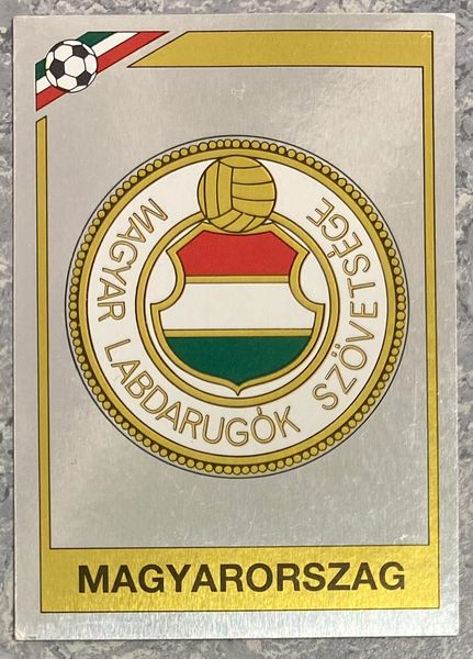 1986 MEXICO WORLD CUP PANINI ORIGINAL UNUSED STICKER HUNGARY BADGE 200