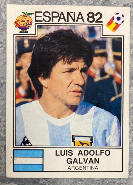 1982 SPAIN ESPANA 82 WORLD CUP PANINI ORIGINAL UNUSED STICKER LUIS ADOLFO GALVAN ARGENTINA 168