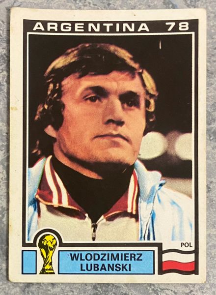 1978 ARGENTINA WORLD CUP PANINI ORIGINAL UNUSED STICKER POLAND WLODZZIMIERZ LUBANSKI 130