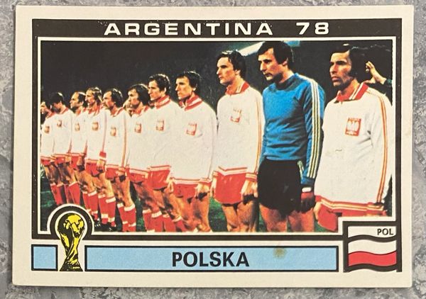 1978 ARGENTINA WORLD CUP PANINI ORIGINAL UNUSED STICKER POLAND TEAM GROUP 116