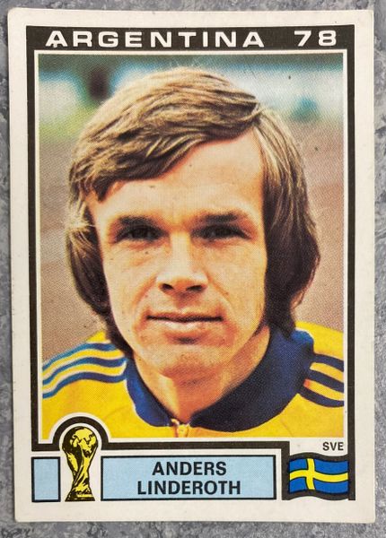 1978 ARGENTINA WORLD CUP PANINI ORIGINAL UNUSED STICKER SWEDEN ANDERS LINDEROTH 232