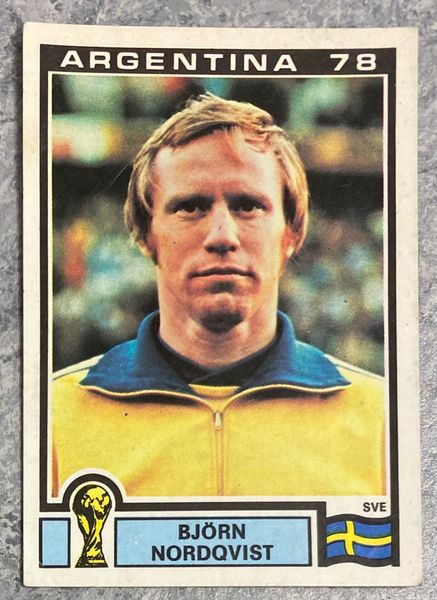 1978 ARGENTINA WORLD CUP PANINI ORIGINAL UNUSED STICKER SWEDEN BJORN NORDQVIST 229