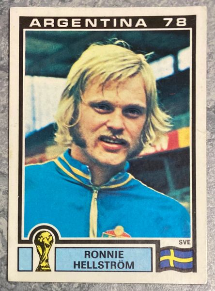 1978 ARGENTINA WORLD CUP PANINI ORIGINAL UNUSED STICKER SWEDEN RONNIE HELLSTROM 225