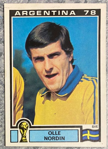 1978 ARGENTINA WORLD CUP PANINI ORIGINAL UNUSED STICKER SWEDEN OLLE NORDIN 239