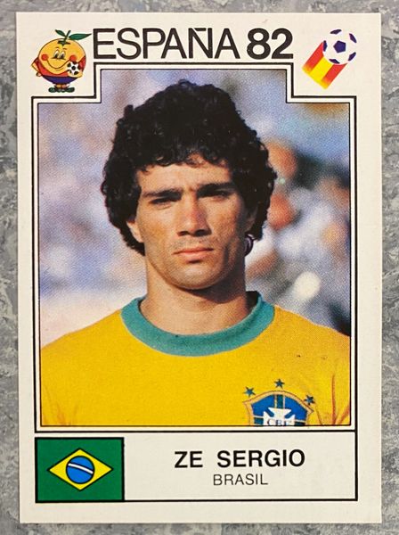 1982 ESPANA WORLD CUP PANINI ORIGINAL UNUSED STICKER ZE SERGIO BRAZIL 381