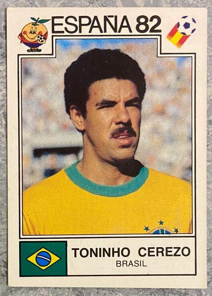 1982 ESPANA WORLD CUP PANINI ORIGINAL UNUSED STICKER TONINHO CEREZO BRAZIL 373