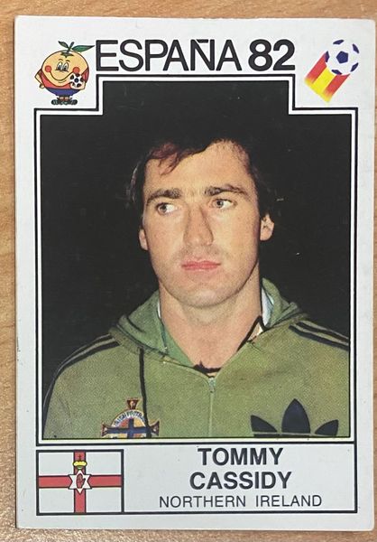 1982 SPAIN ESPANA 82 WORLD CUP PANINI ORIGINAL UNUSED STICKER TOMMY CASSIDY NORTHERN IRELAND 336