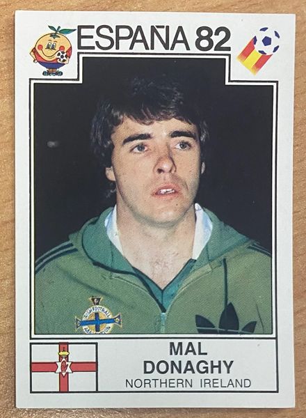 1982 SPAIN ESPANA 82 WORLD CUP PANINI ORIGINAL UNUSED STICKER MAL DONAGHY NORTHERN IRELAND 335