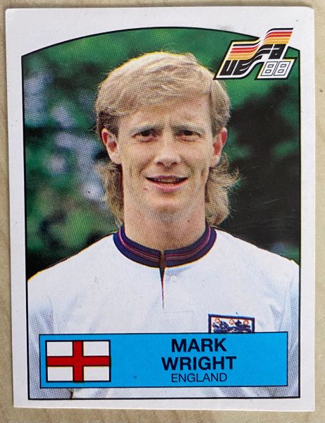 1988 PANINI EURO 88 ORIGINAL UNUSED STICKER MARK WRIGHT ENGLAND 166