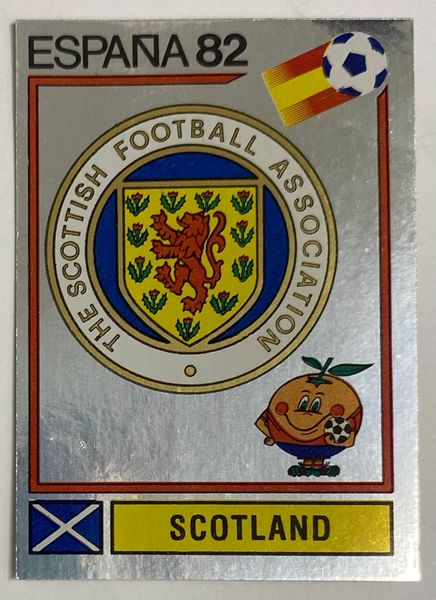 1982 ESPANA WORLD CUP PANINI ORIGINAL UNUSED STICKER SCOTLAND BADGE 400