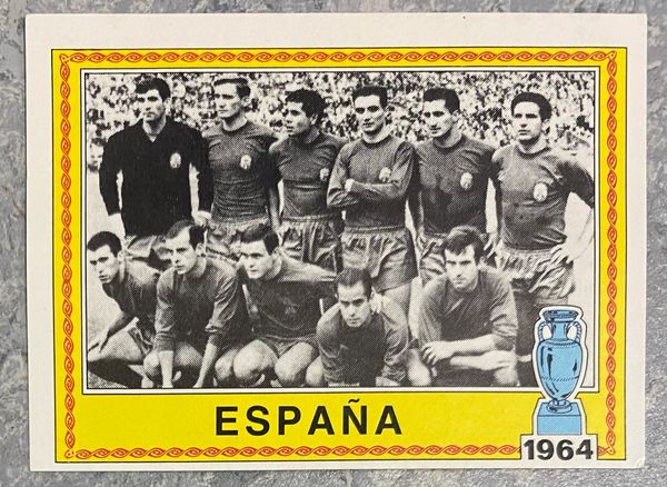 1980 PANINI EUROPA 80 ITALY ORIGINAL UNUSED STICKER PREVIOUS WINNERS 1964 SPAIN TEAM 12