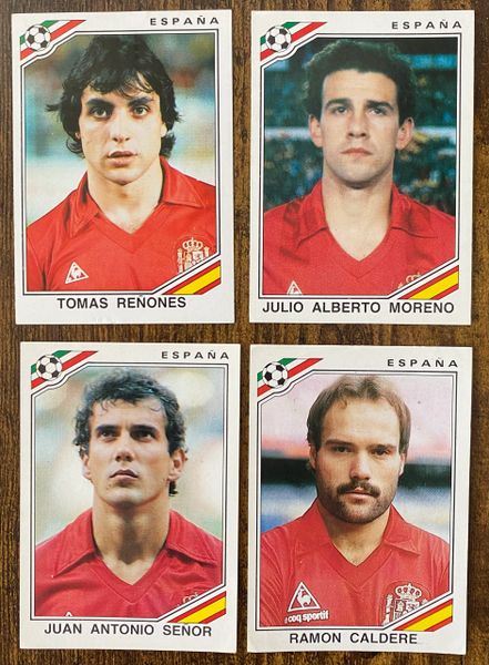 4 X 1986 MEXICO 86 WORLD CUP PANINI ORIGINAL UNUSED STICKERS PLAYERS SPAIN ESPANA