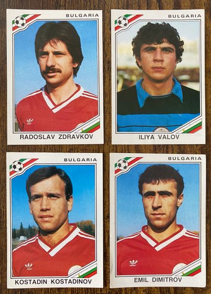 4 X 1986 MEXICO 86 WORLD CUP PANINI ORIGINAL UNUSED STICKERS PLAYERS BULGARIA