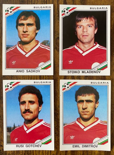 4 X 1986 MEXICO 86 WORLD CUP PANINI ORIGINAL UNUSED STICKERS PLAYERS BULGARIA