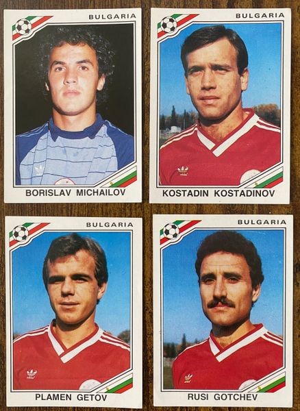 4 X 1986 MEXICO 86 WORLD CUP PANINI ORIGINAL UNUSED STICKERS PLAYERS BULGARIA