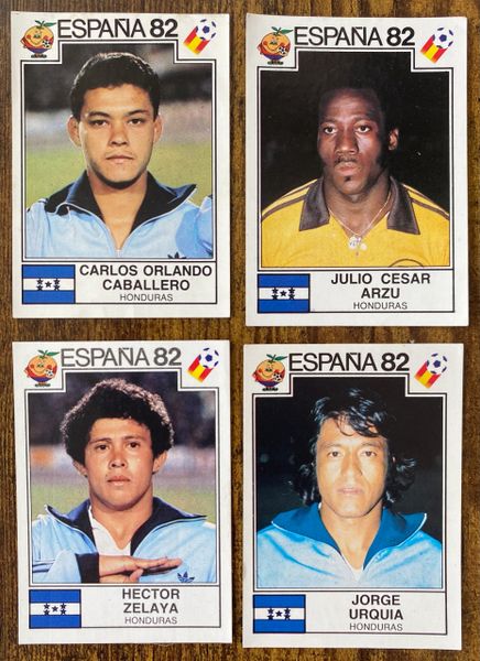 4 X 1982 ESPANA 82 WORLD CUP PANINI ORIGINAL UNUSED STICKERS PLAYERS HONDURAS