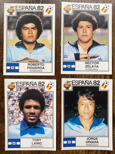 4 X 1982 ESPANA 82 WORLD CUP PANINI ORIGINAL UNUSED STICKERS PLAYERS HONDURAS