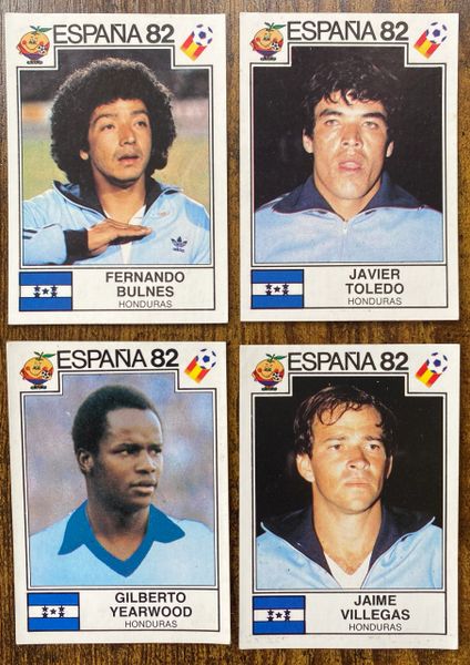 4 X 1982 ESPANA 82 WORLD CUP PANINI ORIGINAL UNUSED STICKERS PLAYERS HONDURAS