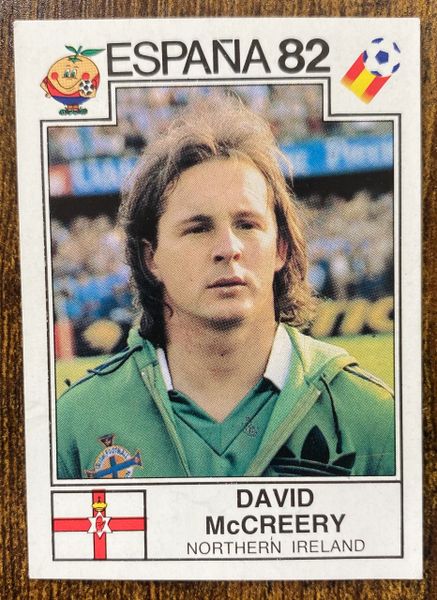 1982 SPAIN ESPANA 82 WORLD CUP PANINI ORIGINAL UNUSED STICKER DAVID McCREERY NORTHERN IRELAND 340