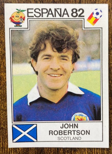 1982 SPAIN ESPANA 82 WORLD CUP PANINI ORIGINAL UNUSED STICKER JOHN ROBERTSON SCOTLAND 412