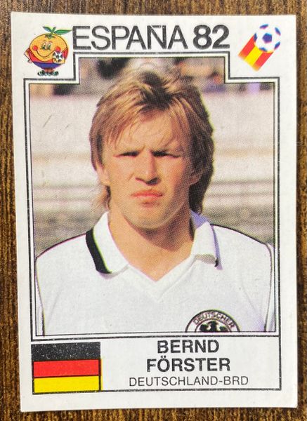 1982 SPAIN ESPANA 82 WORLD CUP PANINI ORIGINAL UNUSED STICKER BERND FORSTER WEST GERMANY 118