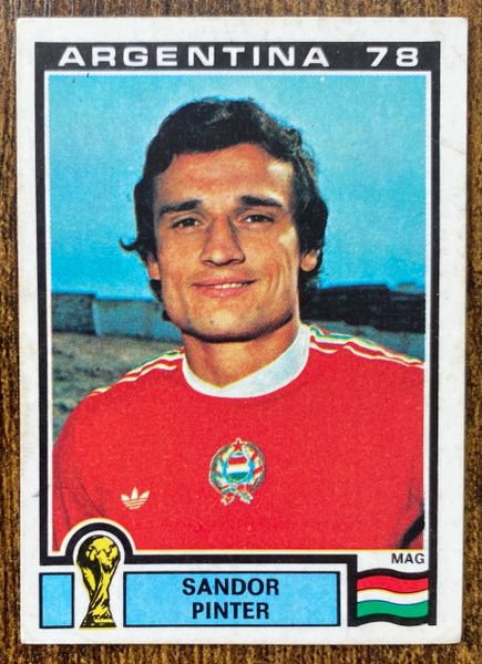 1978 ARGENTINA WORLD CUP PANINI ORIGINAL UNUSED STICKER HUNGARY SANDOR PINTER 73