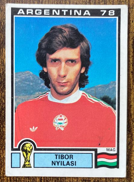 1978 ARGENTINA WORLD CUP PANINI ORIGINAL UNUSED STICKER HUNGARY TIBOR NYILASI 72