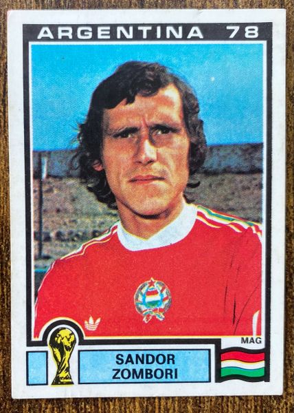 1978 ARGENTINA WORLD CUP PANINI ORIGINAL UNUSED STICKER HUNGARY SANDOR ZOMBORI 71